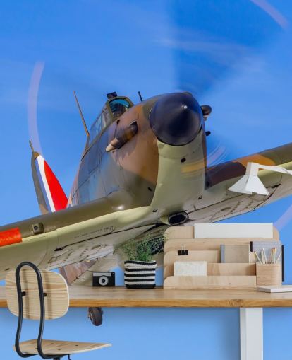 Schlacht um England Hurricane hautnah Flugzeug-Tapete