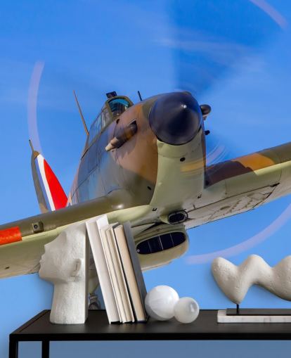 Slaget om Storbritannien orkanen Up Close Plane Baggrund