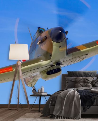 Slaget om Storbritannien orkanen Up Close Plane Baggrund