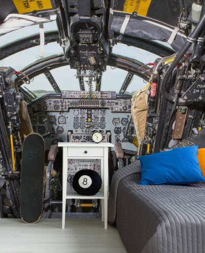 Bomber Cockpit des Kalten Krieges Wandgemälde