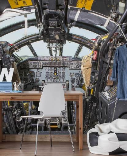 Decorazione murale con cabina di pilotaggio bombardieri