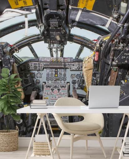 Den kalde krigen Bomber Cockpit Veggmaleri