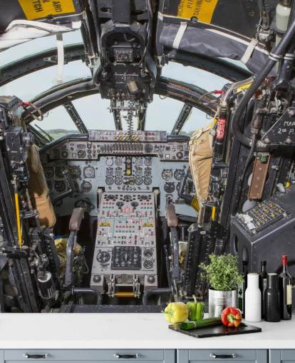 Bomber Cockpit des Kalten Krieges Wandgemälde