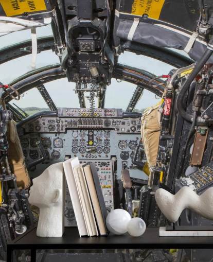Cold War Bomber Cockpit Wall Mural
