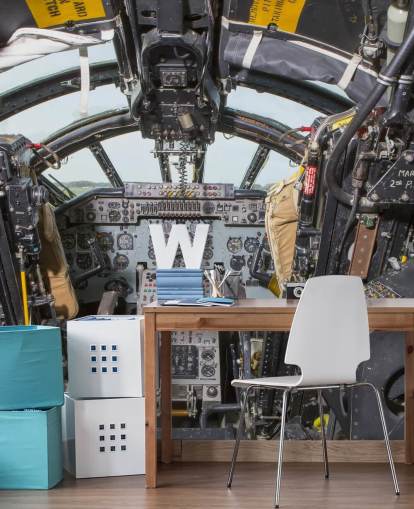 Decorazione murale con cabina di pilotaggio bombardieri