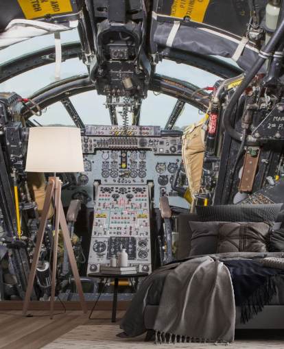 Bomber Cockpit des Kalten Krieges Wandgemälde