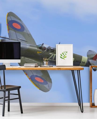 War Flygplan väggmålning