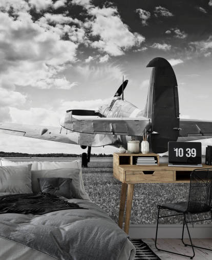 Sort og hvid Rier af Plane Baggrund