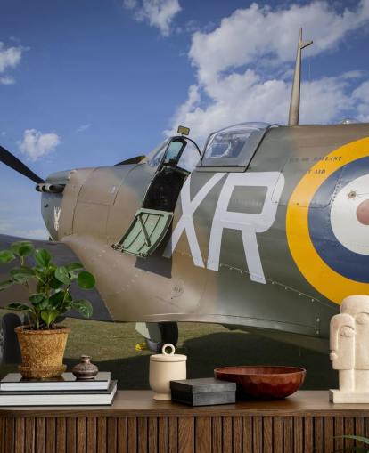 Papel de parede de avião estacionado