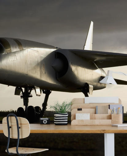 Plane on Floor Wallpaper