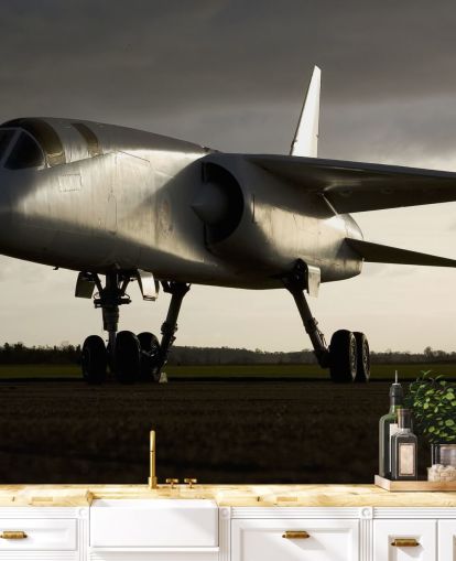 Plane on Floor Wallpaper