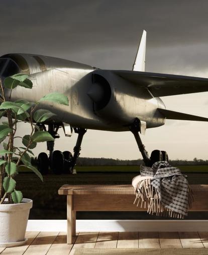 Plane on Floor Wallpaper