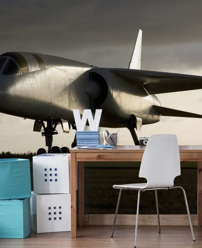 Plane on Floor Wallpaper