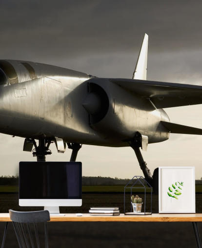 Papier Peint Avion au Sol