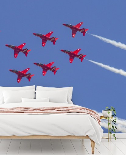 Red Arrows Flying Together Wallpaper