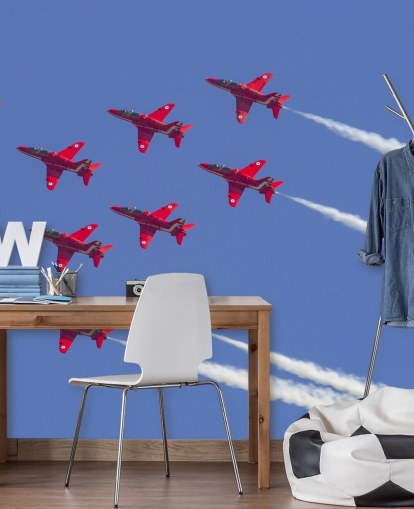 Red Arrows Flying Together Wallpaper