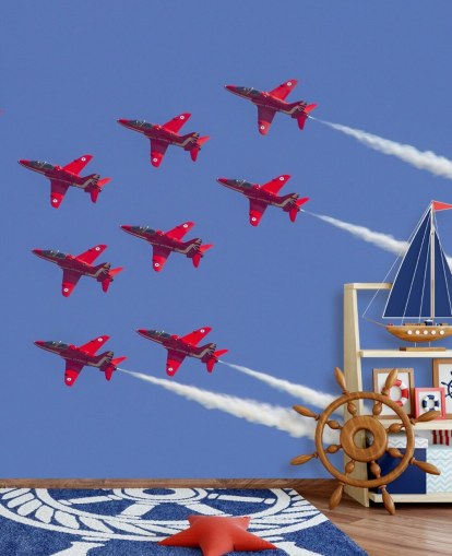 Red Arrows Flying Together Wallpaper