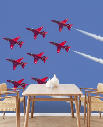Red Arrows Flying Together Wallpaper