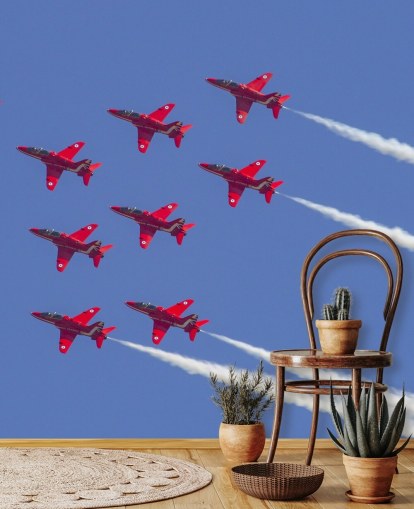 Red Arrows Flying Together Wallpaper