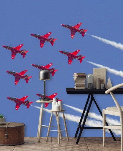 Red Arrows Flying Together Wallpaper
