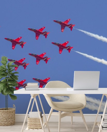 Papel pintado Flechas rojas volando juntas