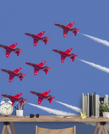 Papel pintado Flechas rojas volando juntas