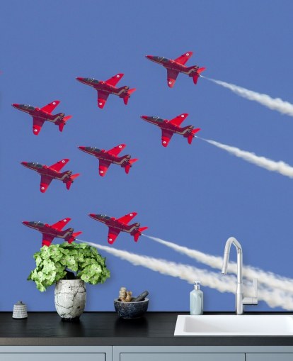 Red Arrows Flying Together Wallpaper