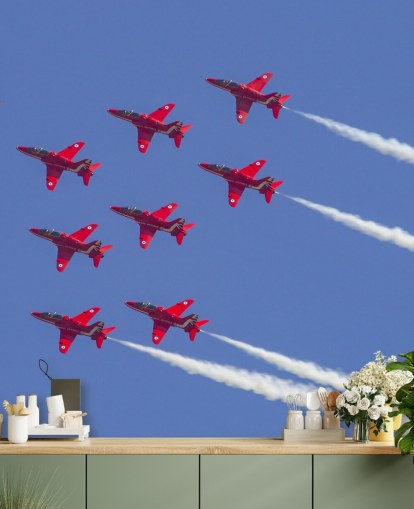 Papel pintado Flechas rojas volando juntas