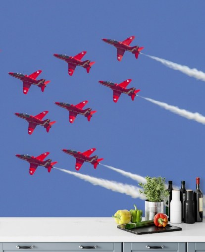 Red Arrows Flying Together Wallpaper