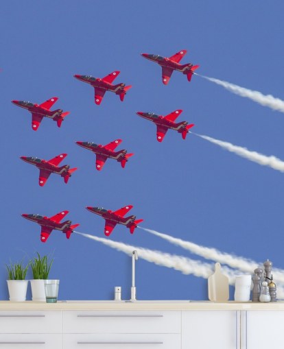Papel pintado Flechas rojas volando juntas