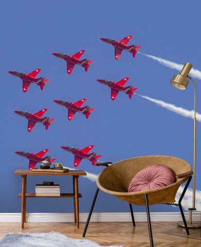 Papel pintado Flechas rojas volando juntas