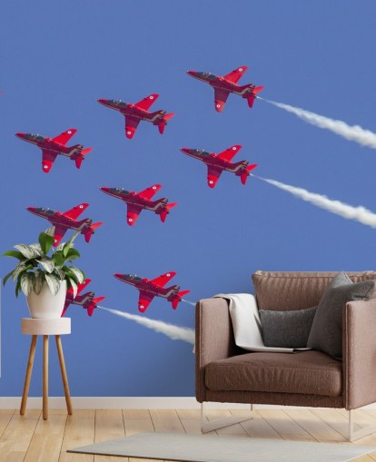 Red Arrows Flying Together Wallpaper