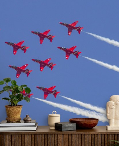 Red Arrows Flying Together Wallpaper