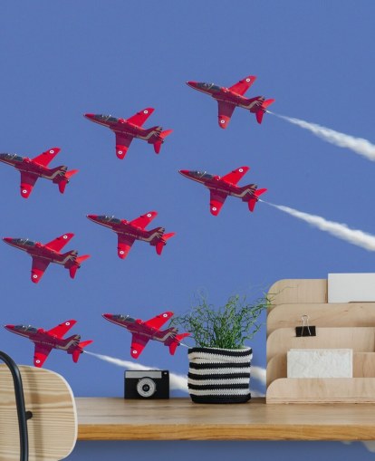 Papel pintado Flechas rojas volando juntas