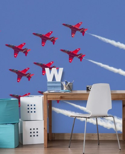 Red Arrows Flying Together Wallpaper