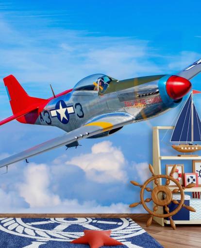 Carta da parati Aeroplane in Blue Sky