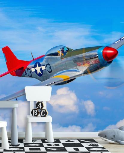 Carta da parati Aeroplane in Blue Sky