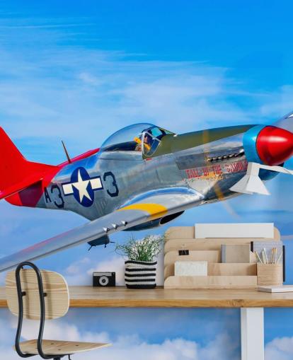 Carta da parati Aeroplane in Blue Sky