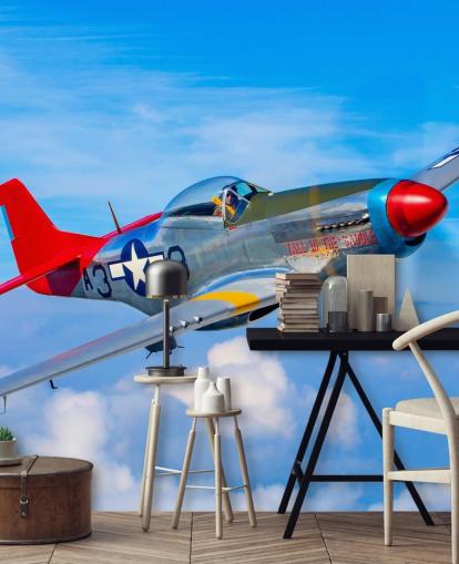 Carta da parati Aeroplane in Blue Sky