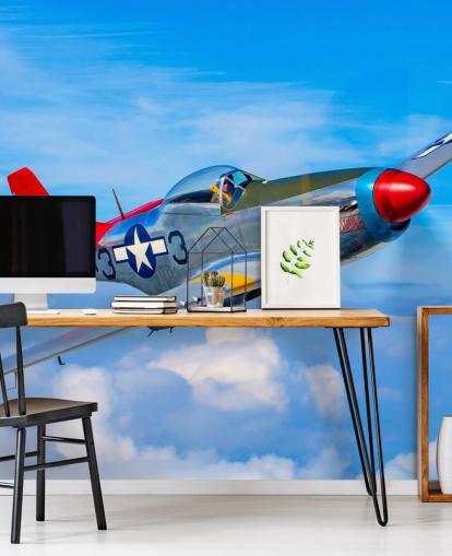 Aeroplane in Blue Sky Wallpaper