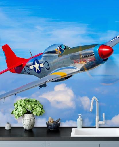 Aeroplane in Blue Sky Wallpaper