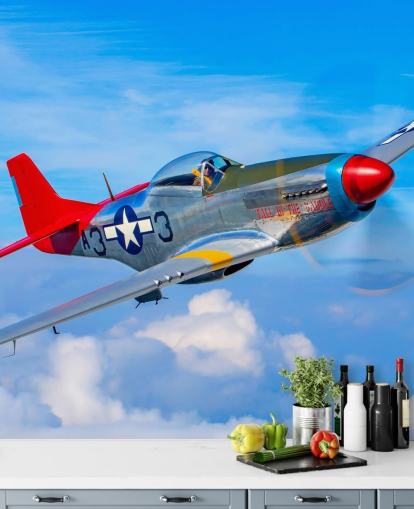 Flygplan i blå himmel Bakgrund