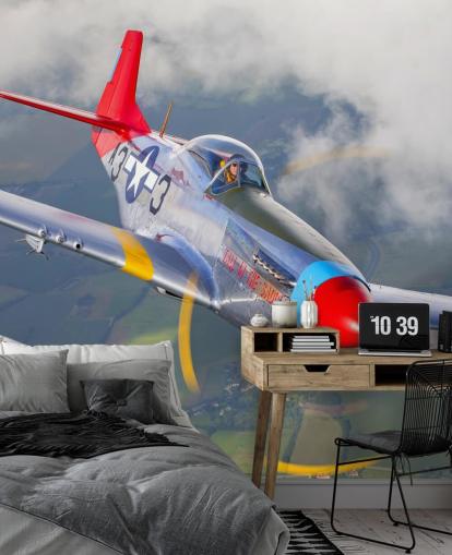 Sfondo Aereo Volante sopra Campi