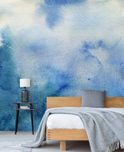 White and White Watercolor Wallpaper