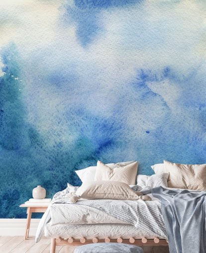 White and White Watercolor Wallpaper