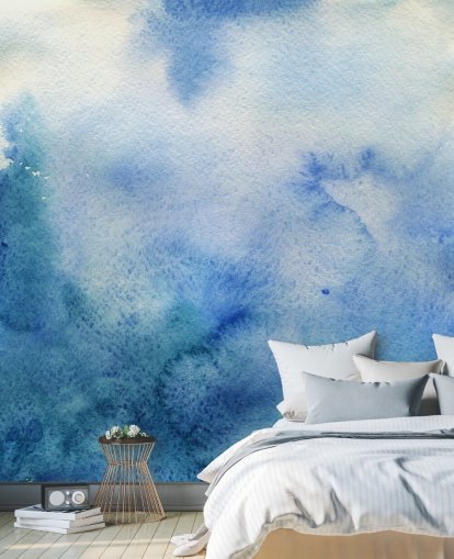 Papel de parede de aquarela branca e branca