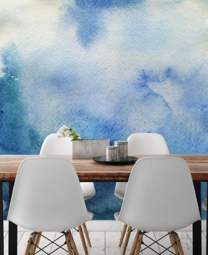 White and White Watercolor Wallpaper