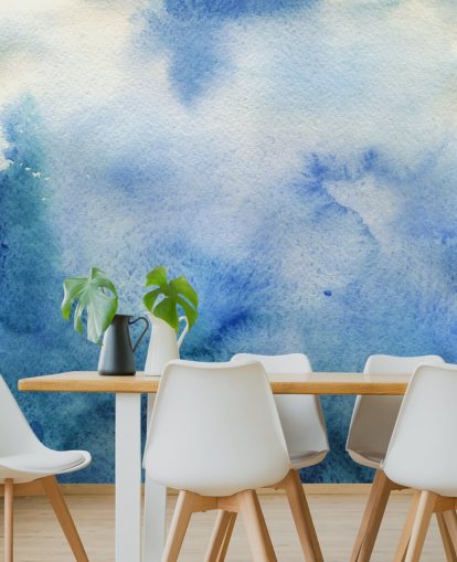 White and White Watercolor Wallpaper