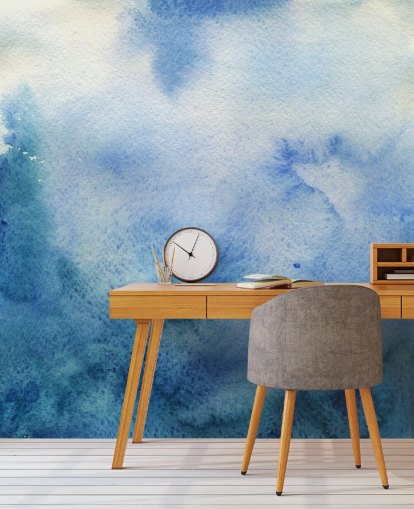 White and White Watercolor Wallpaper