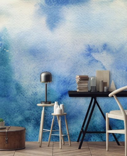 White and White Watercolor Wallpaper